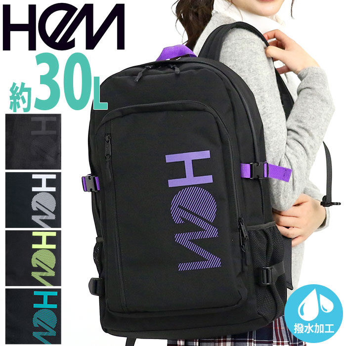 HeM◆リュック/キャンバス/BLK