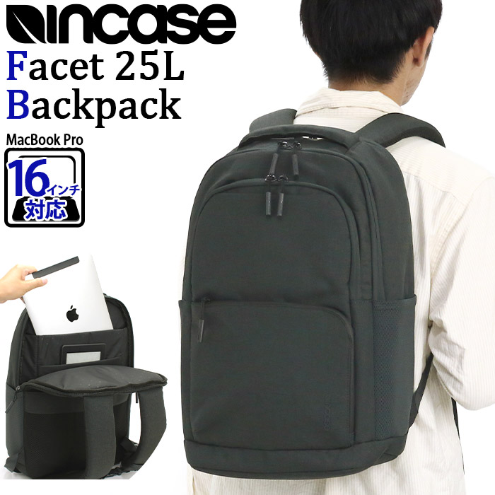 Incase リュック 約20L 16インチ ブラック Amazon.com: Incase Facet 20L Durable Travel Backpack +