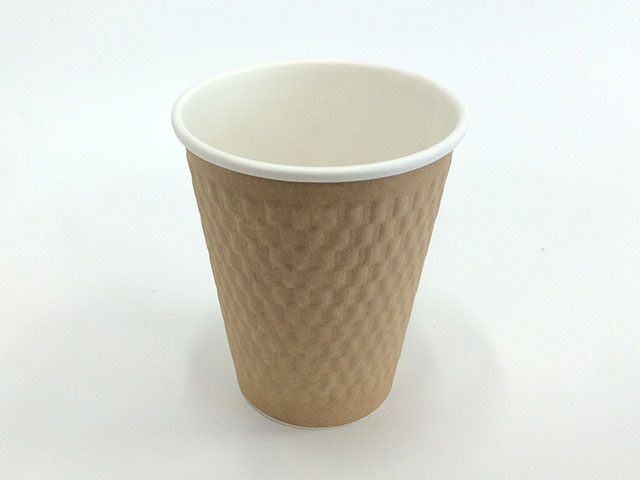 紙コップ 8オンス エンボススリーブカップ ナチュラル 260ml KMW-240 ドリンク テイクアウト 1000枚入/ケース プロステ|プロステアウトレット
