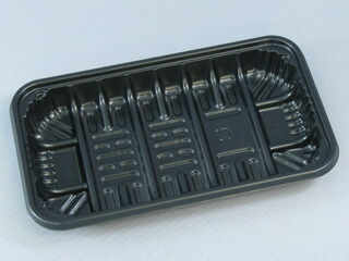 【3000枚入/ケース】 テイクアウト 食品トレー PSトレー150C 黒 161×98×20mm 使い捨て容器 398346
