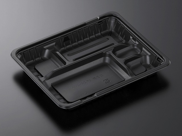 【800枚/ケース】弁当容器 テイクアウト CTｶﾞﾁ弁L IK24-20A BK 業務用 業者 身 中央化学 本体のみ 使い捨て ブラック 467123｜プロステアウトレット
