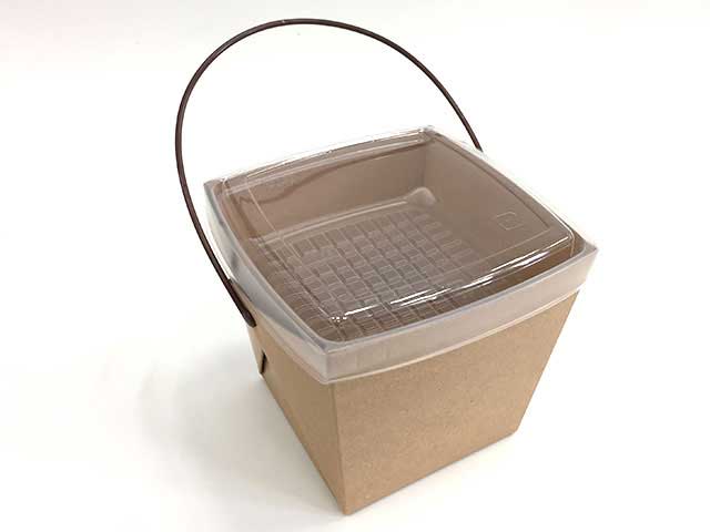 【240枚入/ケース】デリメイトTK125 クラフト 嵌合容器付 協和パック テイクアウト ランチボックス クラフト プライムシリーズ 00499140