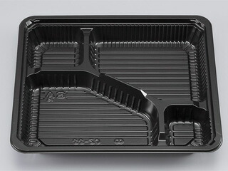 【600枚入/ケース】 弁当容器 新CZ-22 BS黒 業務用 業者 本体 シーピー化成 使い捨て容器 レンジ可 耐熱 耐油 軽量 テイクアウト 529153