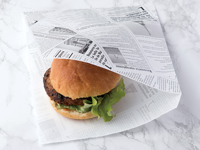 楽天市場 100枚入 バラ ハンバーガー用袋 耐油紙バーガー袋 ヨーロピアン柄 ブラック 黒 180 185 18mm ハンバーガー包装紙 包み紙 透明 持ち帰り プロステアウトレット