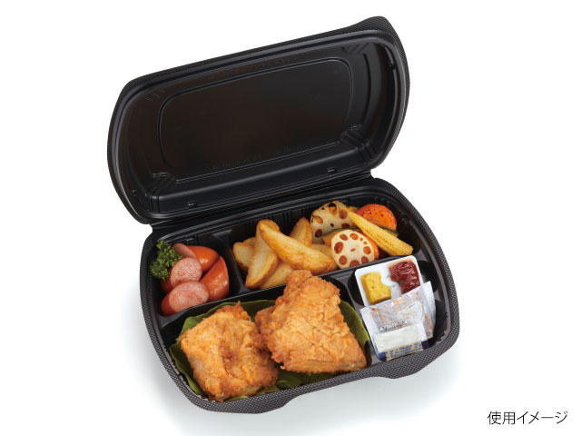 使い捨て弁当箱 黒 シェルbox80 1 0枚入 ケース バイオデリカ 福袋セール Rrj Mu