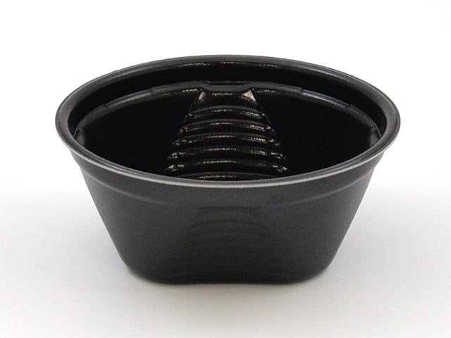 【450点入/ケース】 使い捨て容器 NFピッタ15 黒本体 業務用 業者 シーピー化成 レンジ可 耐熱 どんぶりテイクアウト 313445