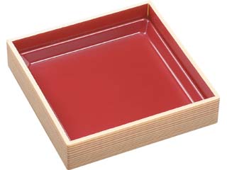 【180枚(15枚×12)】 折箱容器 エフピコ WPS-角194-194 本体 柾目朱 プロステ