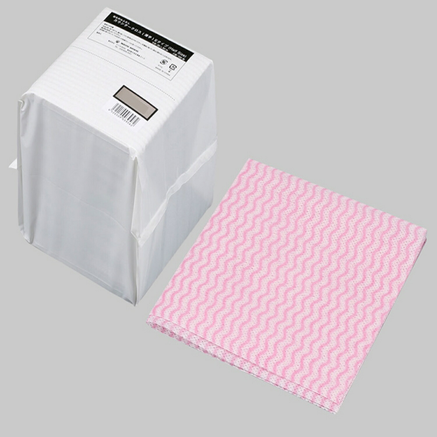 【1800枚】カウンタークロス(PINK)薄手 ポリ包装Eタイプ(Half Size) 00379339 プロステ