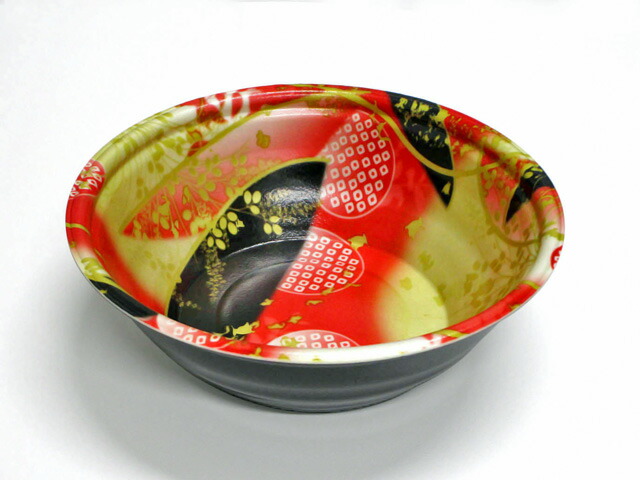 【600枚】温麺容器E-42 夢雲赤･黒 本体 デンカポリマー 業務用 業者 丼 麺 スープ 使い捨て 容器 テイクアウト レンジ可 244425