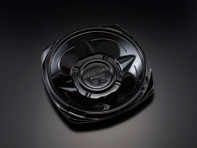 【600枚】バイオPET テイクアウト 海専丼180B浅 黒 リスパック 業務用 業者 丼容器 316300