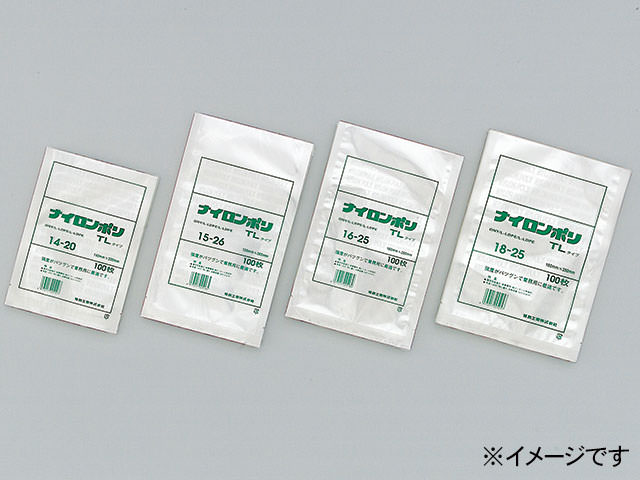ナイロンポリTLタイプ18-25 福助工業 冷凍−40℃ ボイル90℃30分 業務用 業者 真空 液体 三方シール袋 こんにゃく 米 漬物 水産加工品 冷凍食品 煮豆 惣菜 374220