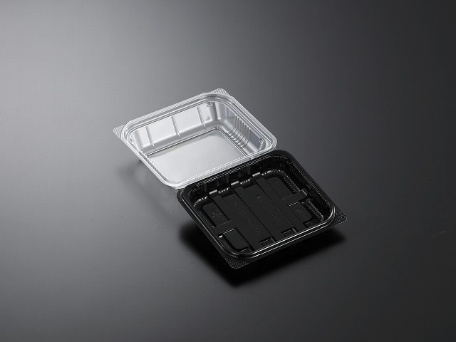 【1200枚】フードパック 弁当 お弁当 パノラックV15-13 黒 中央化学 業務用 業者 惣菜 外篏合 OPS 使い捨て 467695|プロステアウトレット