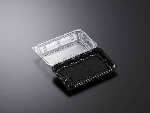 【900枚】フードパック 弁当 お弁当 パノラックV20-12 黒 中央化学 業務用 業者 惣菜 外篏合 OPS 使い捨て 467707