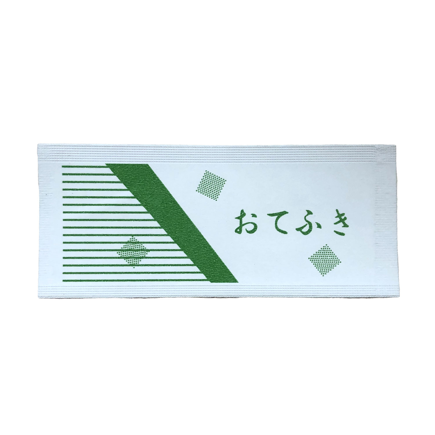 【5000枚(500枚×10)】 不織布おしぼり おてふき 細型スリム(アルミ)緑 マスキ プロステ|プロステアウトレット