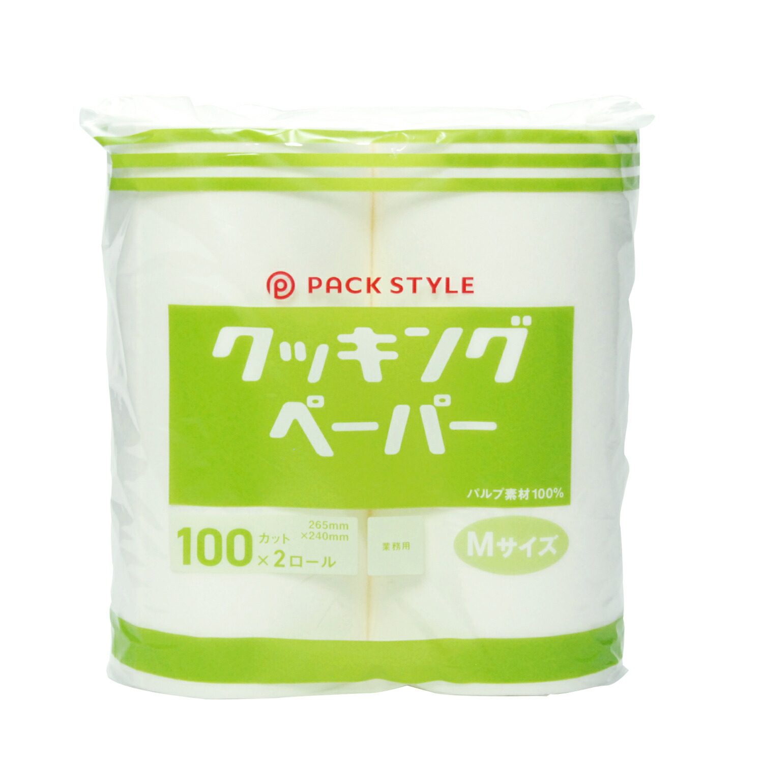 【6袋】キッチンペーパー PSクッキングペーパー Mサイズ 100カット×2ロール パックスタイル 00692444 プロステ