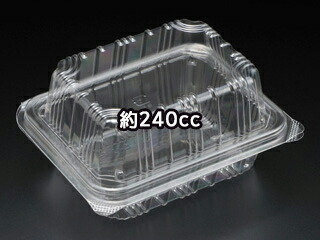 【1200枚】ユニコン LS-28 透明 スミ フードパック 弁当 お弁当 篏合 かちっと閉まる 00183539
