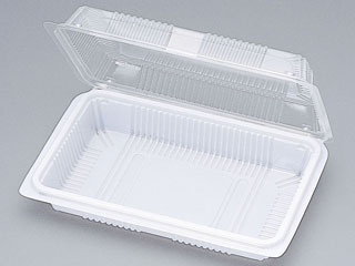 【600枚】フードパック 弁当 お弁当 FKパック P-610 白(嵌合) 福助工業 フードパック 弁当 お弁当 篏合 かちっと閉まる 00200465