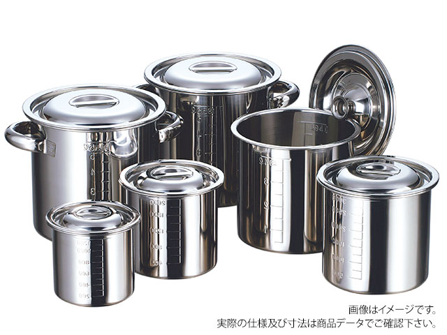 【1個】AG18-8 目盛付寸胴鍋 48cm(手付) 赤川器物製作所 調理道具 キッチン道具 厨房道具 00214992 プロステ