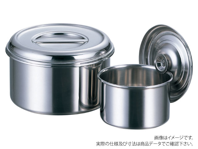 【12個】AG18-8 浅型キッチンポット 14cm 赤川器物製作所 保存容器 ケース 入れ物 調理 料理 小物 00219367 プロステ