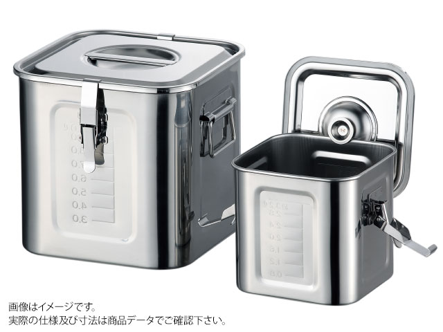 【1個】AG目盛付角キッチンポット パッキン･フック付30cm 手付 赤川器物製作所 保存容器 ケース 入れ物 調理 料理 小物 00221018 プロステ