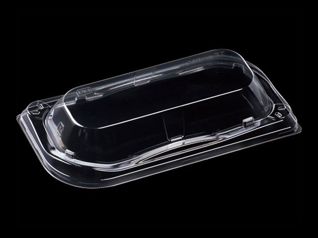 【1200枚】T-葉皿1-4嵌合蓋(APET)エコ エフピコ 寿司容器 鮮魚 魚 寿司 にぎり 00265431