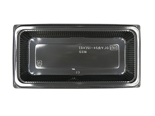 【600枚】DLV角24-12(40)MSD 黒 エフピコ 食品容器 使い捨て容器 容器 00267635
