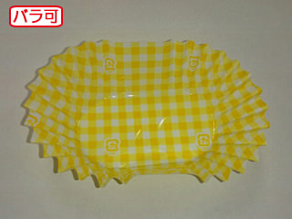 【50本】ラミケースOPP小判8号C柄イエロー 500枚 セイコー お弁当用 フィルム カップ 00295341 プロステ