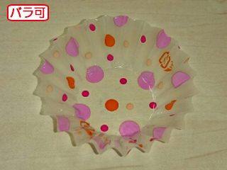 【100本】ラミケースOPP 5F 水玉柄(赤) 500枚 セイコー お弁当用 フィルム カップ 00295512 プロステ|プロステアウトレット
