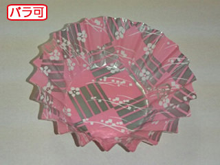 【100本】ラミケースOPP 5A 梅チェック柄 500枚 セイコー お弁当用 フィルム カップ 00295621 プロステ|プロステアウトレット