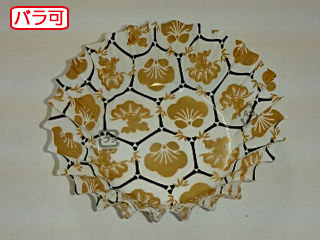 ラミケースOPP 8A 黄金・亀甲柄 500枚 セイコー お弁当用 フィルム カップ 00295673