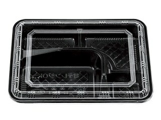 【800組】弁当容器 エフピコチューパ M-53-1 黒セット(V) エフピコチューパ 00250167