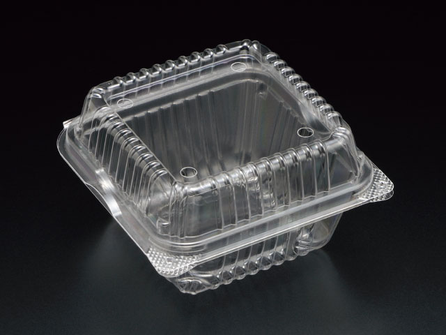 【1200枚】ユニコン T3B-H 透明 スミ フードパック 弁当 お弁当 篏合 かちっと閉まる 00374562