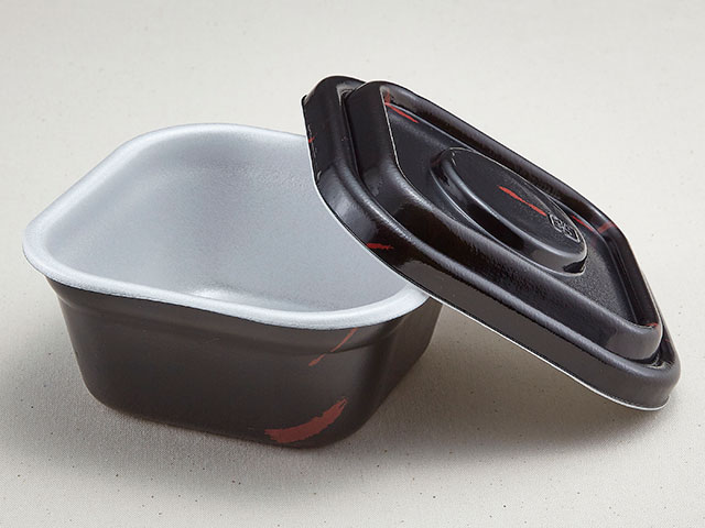 【400セット】丼容器 どん重 うるし(ND共蓋セット) 青葉紙業 丼容器 どんぶり 丼 00432409
