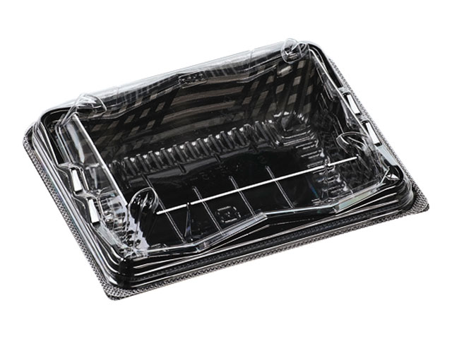 【1200枚】SA氷河15-12 グレイス黒 エフピコ フードパック 弁当 お弁当 食品容器 閉まらない容器 00446264
