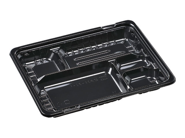【300点】弁当容器 MSD箱弁26-20-1 本体 黒 エフピコ 00470661