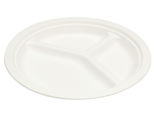 【750枚】モールド丸皿 MM-1 三仕切大 無地 大黒工業 仕出し弁当 仕出 出前 00510046