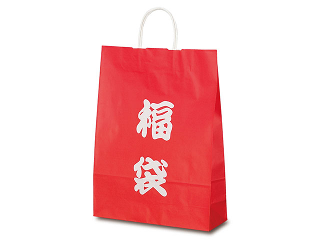 【100点】紙手提袋 1894 自動紐手提袋 T-8 福袋(文字) ベルベ 00556375