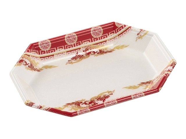 【1200枚】MFP長八角21-15(27) 神竜赤 エフピコ 食品容器 使い捨て容器 容器 00579757