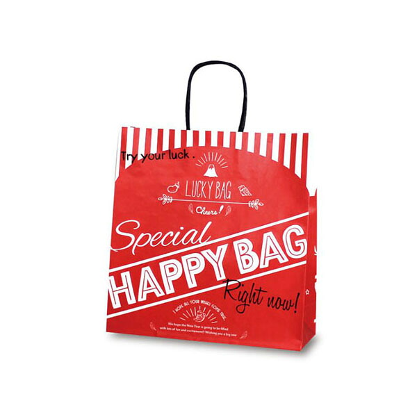 【200枚】1609 T-6 HAPPY BAG ベルベ 手提げ 紙袋 紙の袋 エコ プレゼント 贈り物 00608229 プロステ｜プロステアウトレット 7,721円