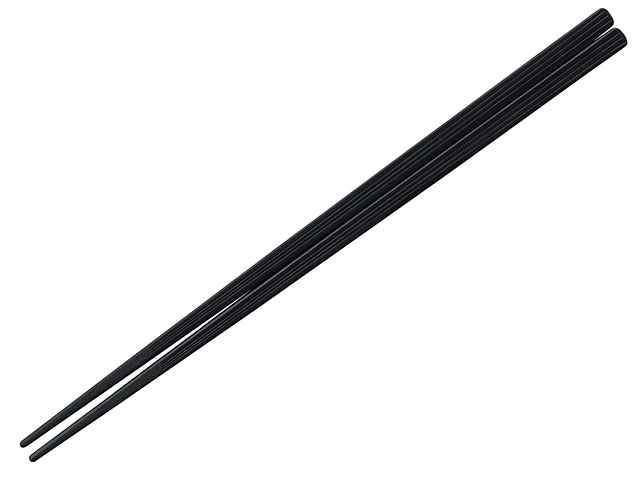 【500膳】SPS22.5cmえびす筋目四角箸黒OM 福井クラフト 00636234 プロステ