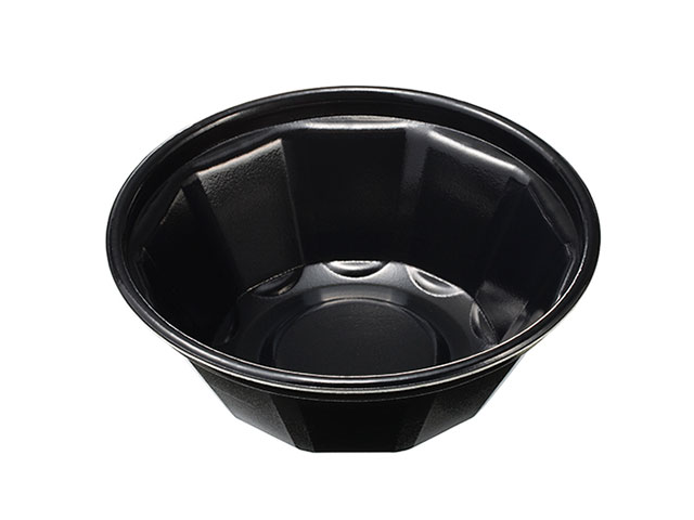 【600枚】KNB-185-R 本体 黒 ケーピープラテック 丼容器 どんぶり 丼 00666570