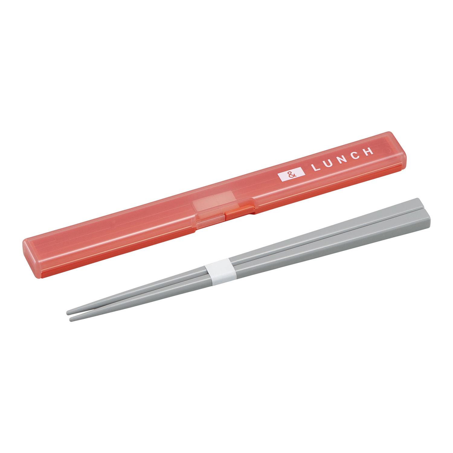 【200セット】弁当用箸 STOCK＆LUNCH スリム箸箱セット HS-18 オレンジ 00416928