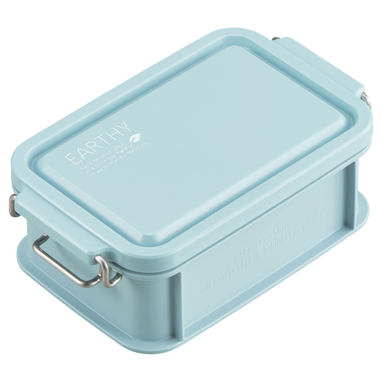 【30個】弁当箱 EARTHY コンテナランチボックス(仕切付) CNT-450 ミントグリーン 00417180