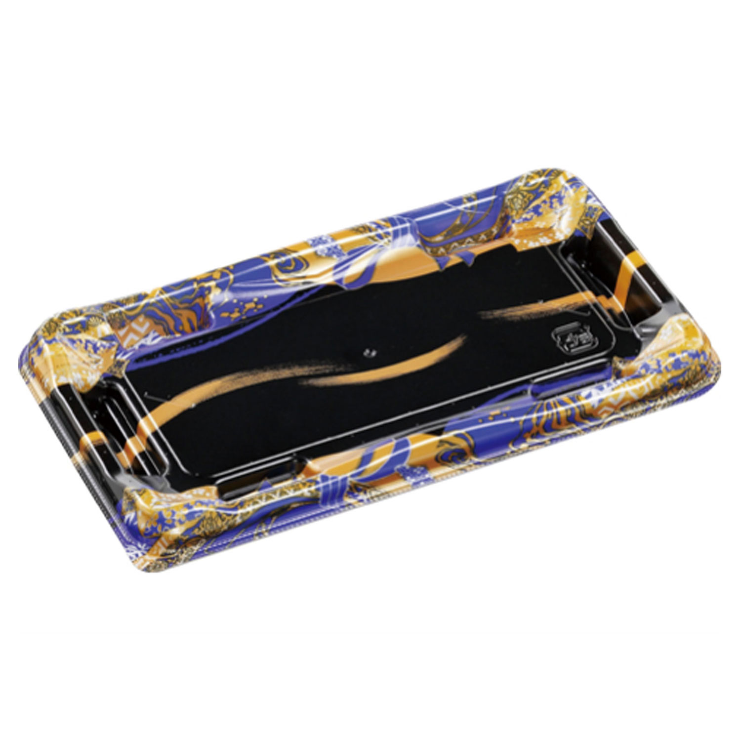 【600枚】寿司容器 エフピコ 優彩2-5 本体 帯流れ青 00692417