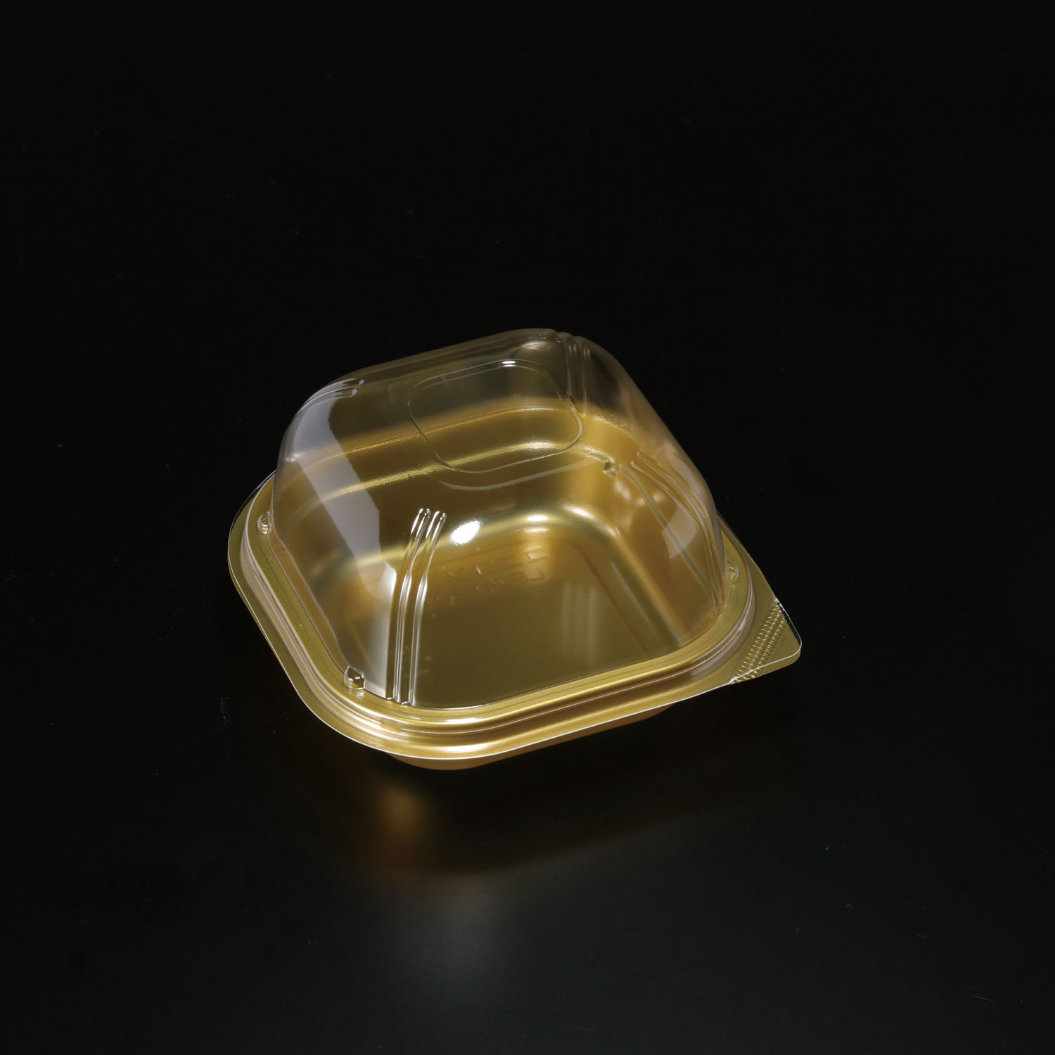 【1000枚】フードパック ユニコン LS-角120ドーム ゴールド 00671076