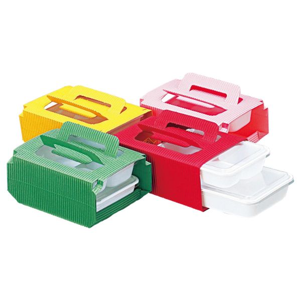 【400本】弁当容器 アヅミ産業 EF-2 プチ･フルール ピンク セット 00623712