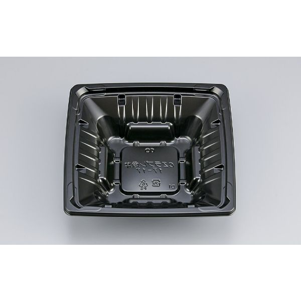 【900枚】丼・重容器 シーピー化成 CZラプレ角丼17-17 BS黒本体 00709722