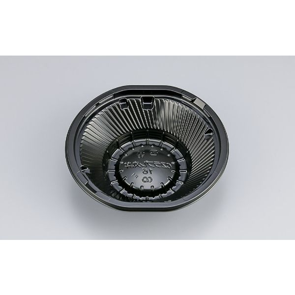 【800枚】丼・重容器 シーピー化成 CZラプレ丸丼16 BS黒本体 00709725
