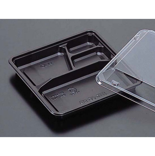 【800枚】弁当容器 リスパック バイオデリカ HK 65-1B 黒 耐寒 00710140