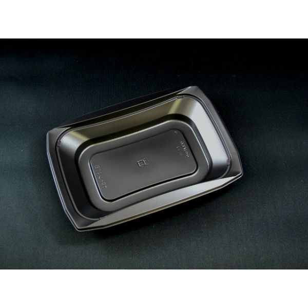 【600枚】弁当容器 リスパック バイオデリカ TP丼 40B 黒 耐寒 00710141